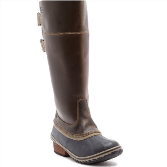 Sorel Shoes - NWT 6 Sorel Slimpack II Green Leather Boots